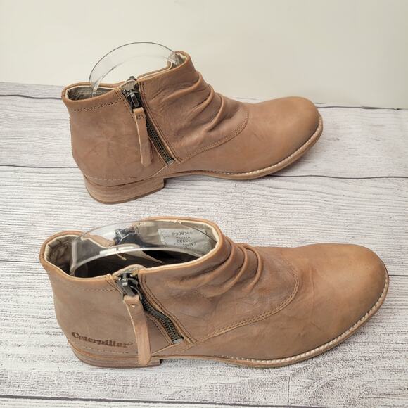 Caterpillar Irena Bellow Flyaway Tan Scrunch Front Ankle Booties, NWOT, 7 - Picture 5 of 10